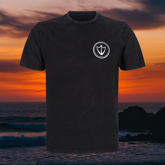 Polera Negra Unisex Pata de Pato Roca de Mar