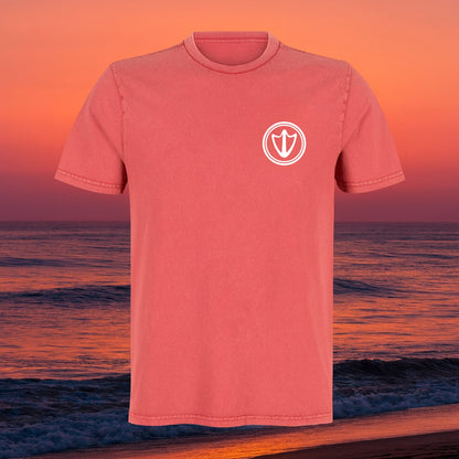 Polera Roja Unisex Pata de Pato Atardecer de Mar