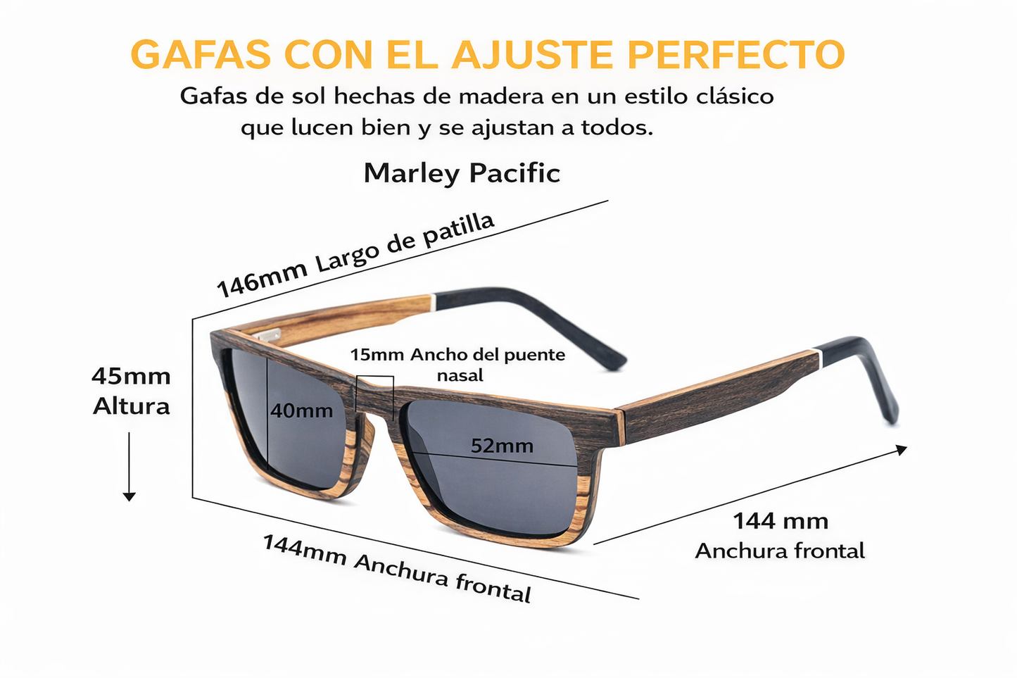 Lente de sol Pata de Pato Marley Pacific